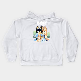 Bluey and Family Happy Kids Hoodie